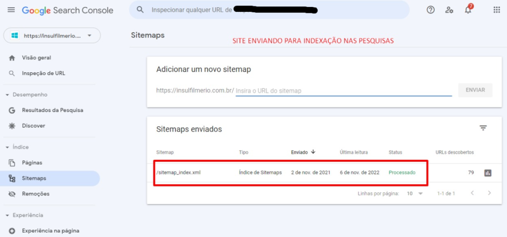 Indexação do site